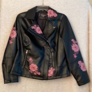Romans. Size 12W.  Faux Leather Jacket